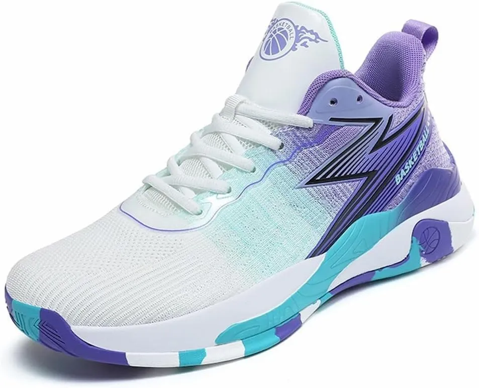 Men's High top Basketball Shoes Anti Slip Shock-Absorbing Breathable Sports Running Indoor Outdoor Training Shoes