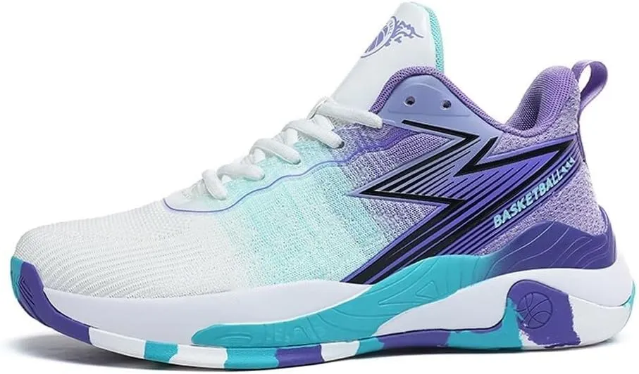 Men's High top Basketball Shoes Anti Slip Shock-Absorbing Breathable Sports Running Indoor Outdoor Training Shoes