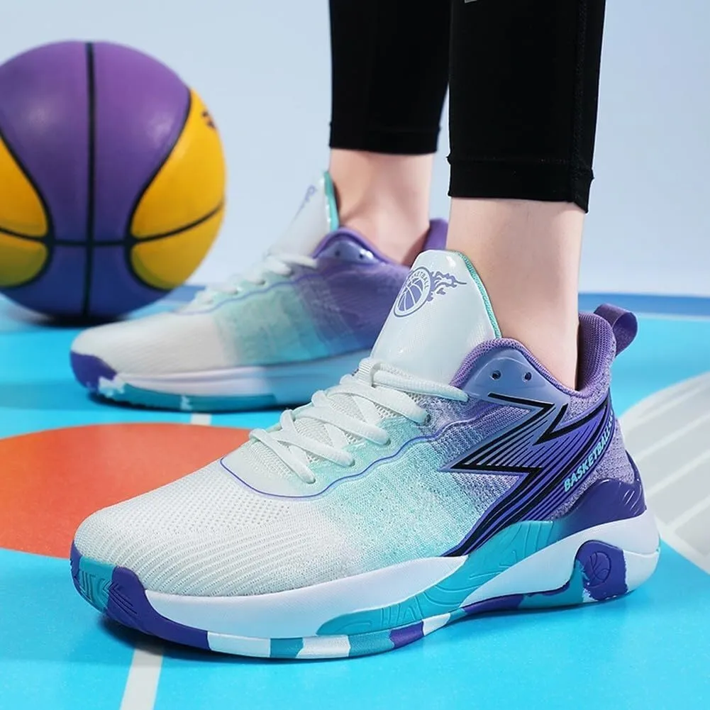 Men's High top Basketball Shoes Anti Slip Shock-Absorbing Breathable Sports Running Indoor Outdoor Training Shoes