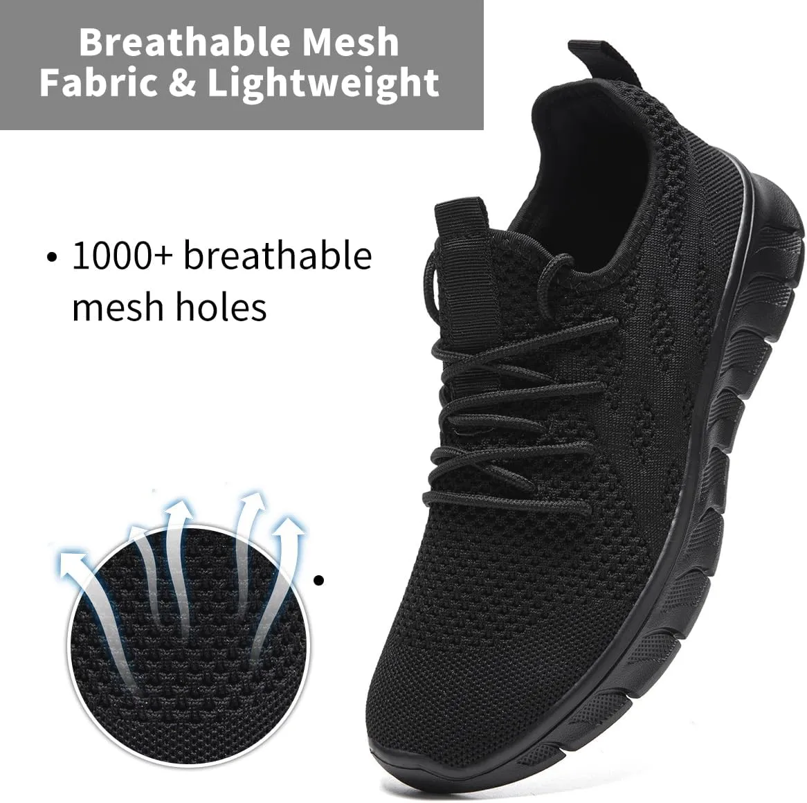 Men's Non-Slip Lightweight Running Shoes Comfortable Walking Shoe Mens Fashion Workout Gym Sneakers for Casual