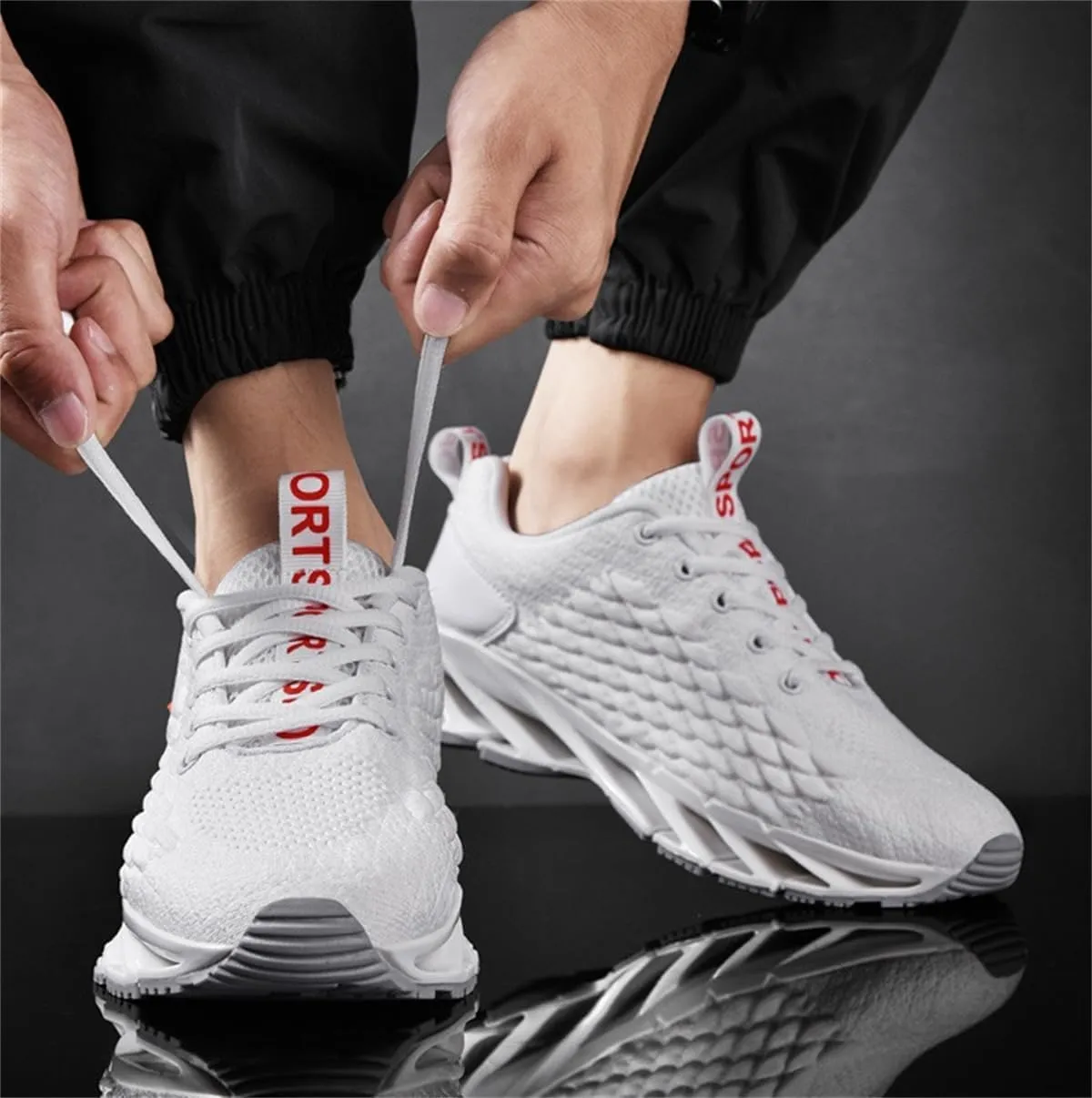Men's Running Shoe, Breathable Mesh Walking Sneakers, 2024 Fashion Casual Non-Slip Cushioning Sport Athletic Gym Workout Shoes