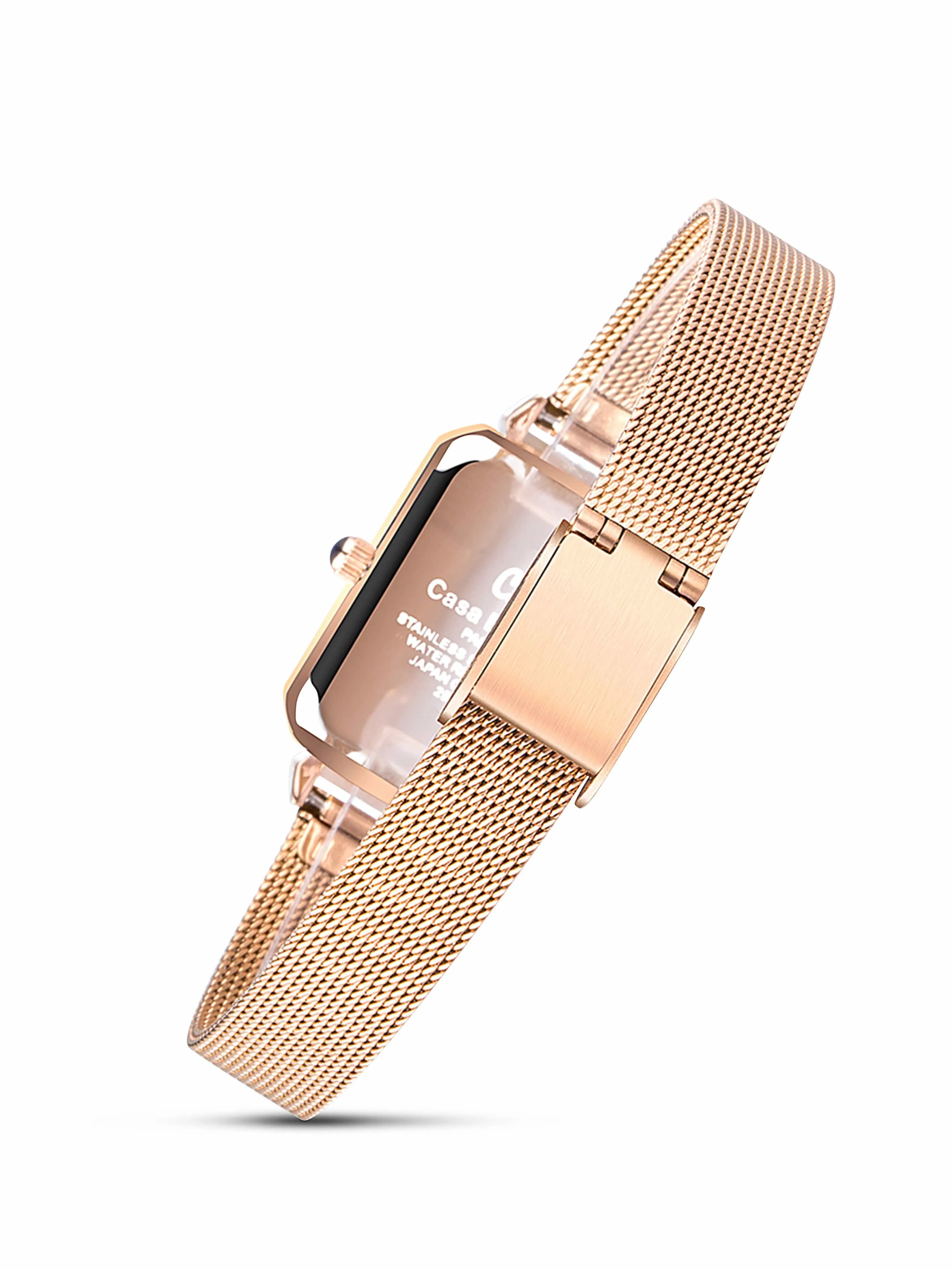 Navy Marble Watch | Rose Gold Mesh Strap