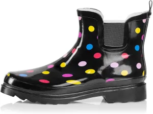 NORTY - Womens Ankle Rain Boots - Ladies Waterproof Winter Spring Garden Boot runs  size large