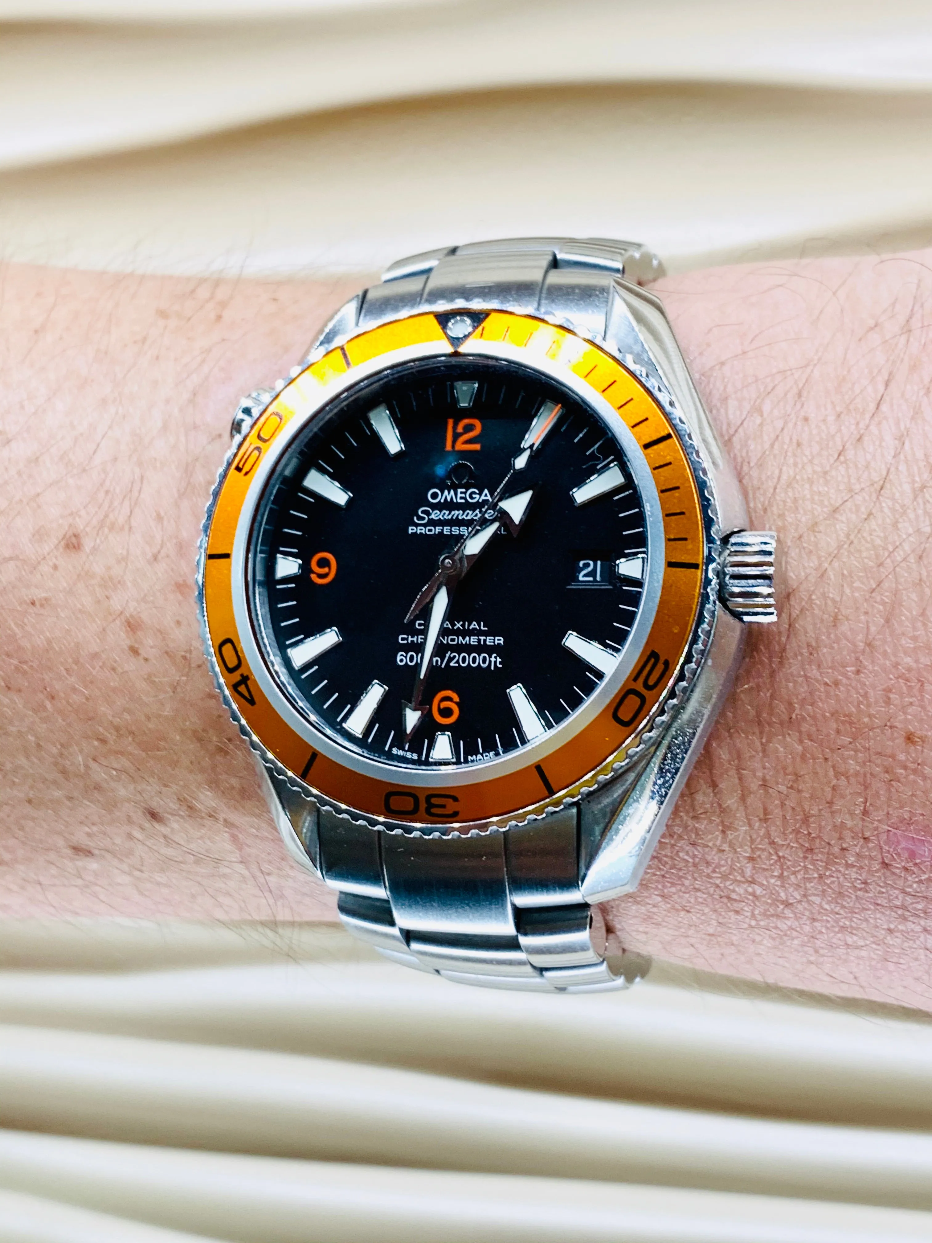 Omega Seamaster Planet Ocean With Orange Bezel