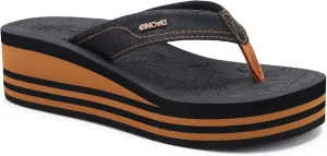 ONCAI Womens Platform Flip Flops Trendy Dressy Womans Summer Sandals with Comfortable Flatform Arch Support Walking Outdoor Rubber Soles (US Size 5-11)