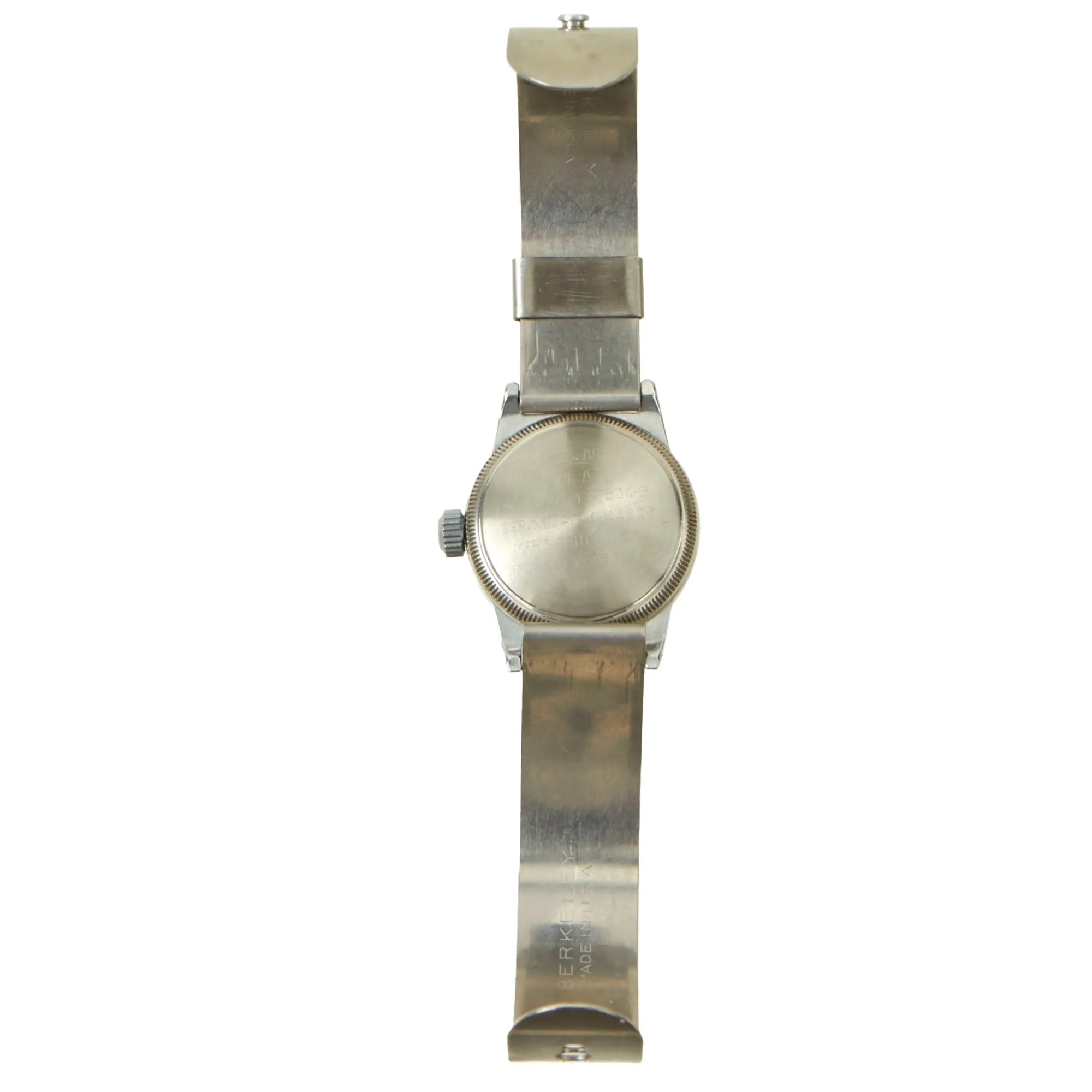 Original U.S. WWII New Old Stock Type A-11 USAAF Wrist Watch by Elgin With Original Aluminum Watch Band by Berkeley - Serial # Y643276 (1945)