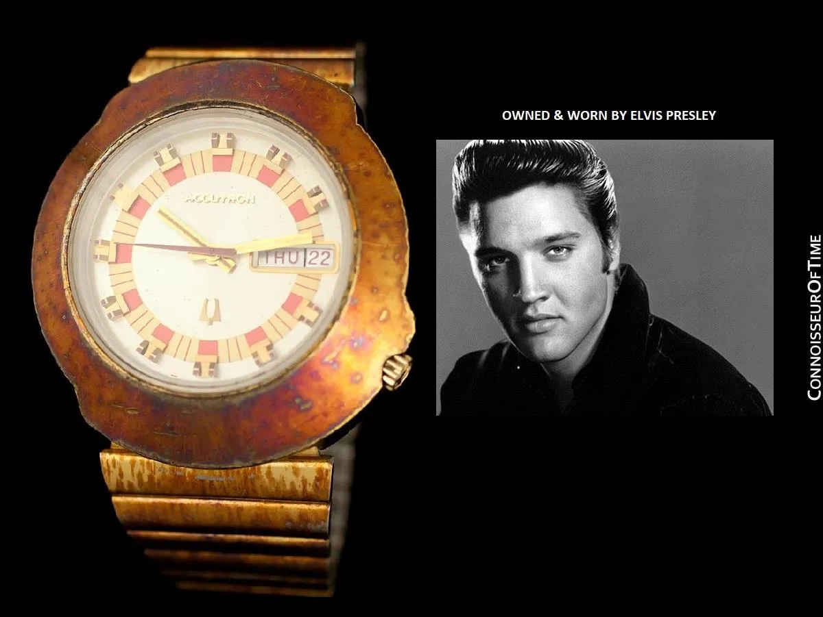 *OWNED & WORN BY ELVIS PRESLEY* - 1971 Bulova Accutron Vintage Mens Watch