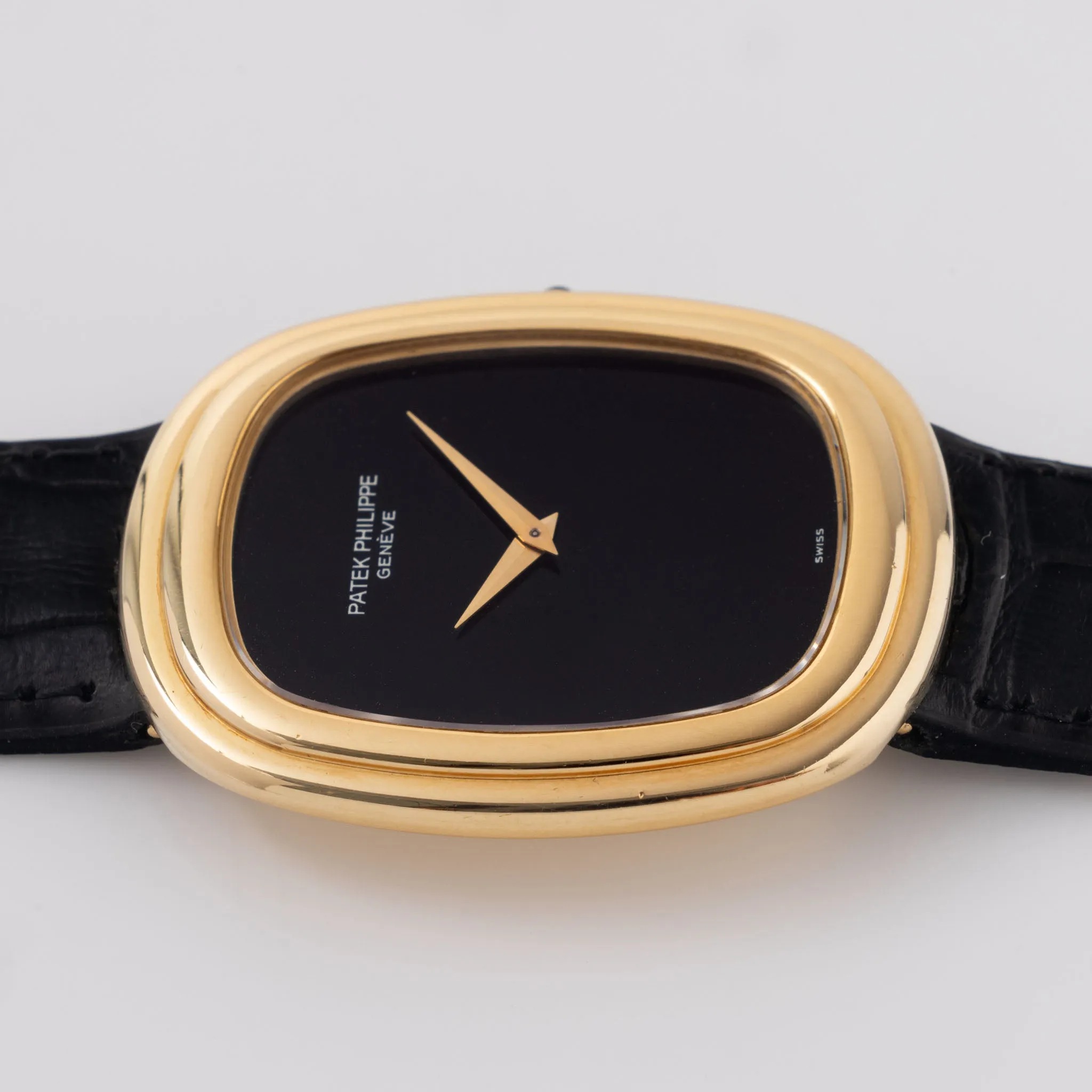 Patek Philippe Ellipse Yellow Gold Onyx Dial Ref 3730