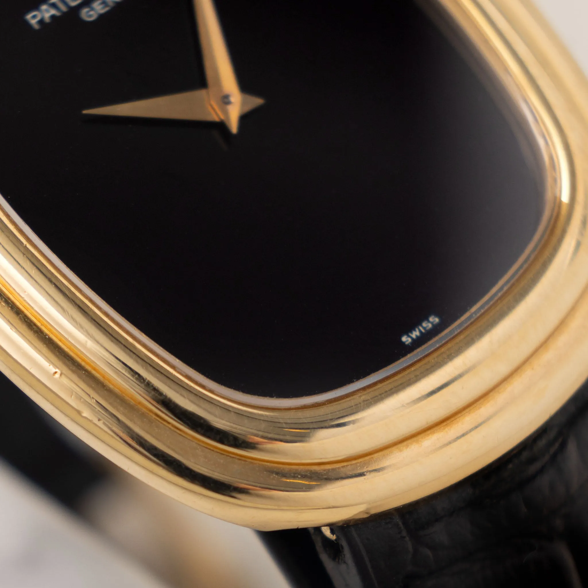Patek Philippe Ellipse Yellow Gold Onyx Dial Ref 3730