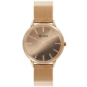 Q-Era Rose Gold Mesh Women's  Watch - QV2808-2