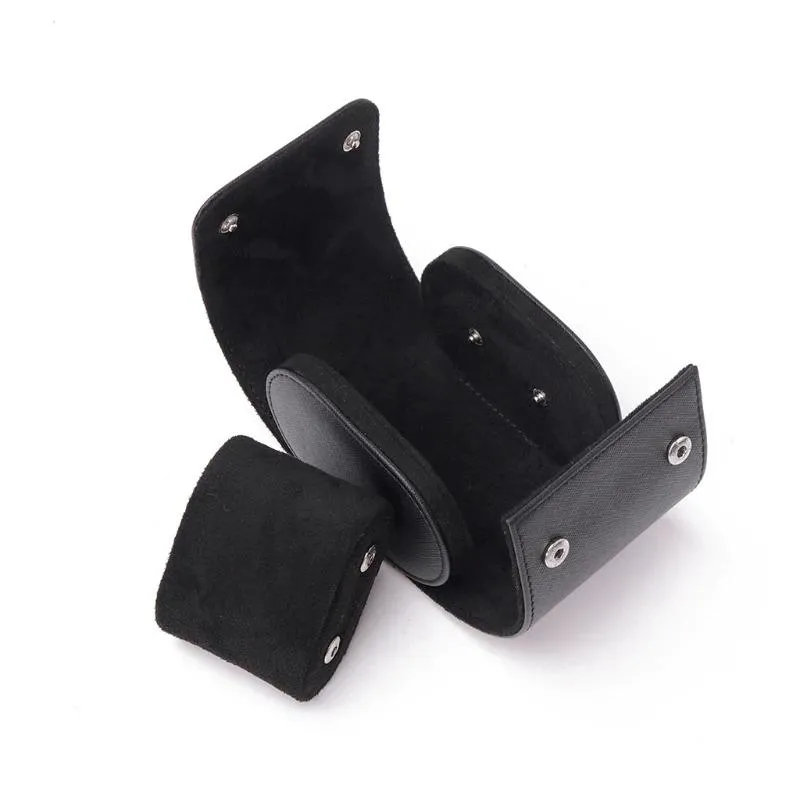 Raphael Leather Single Watch Roll Case