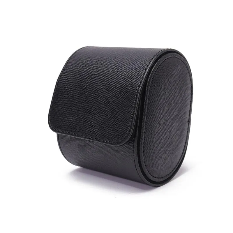 Raphael Leather Single Watch Roll Case