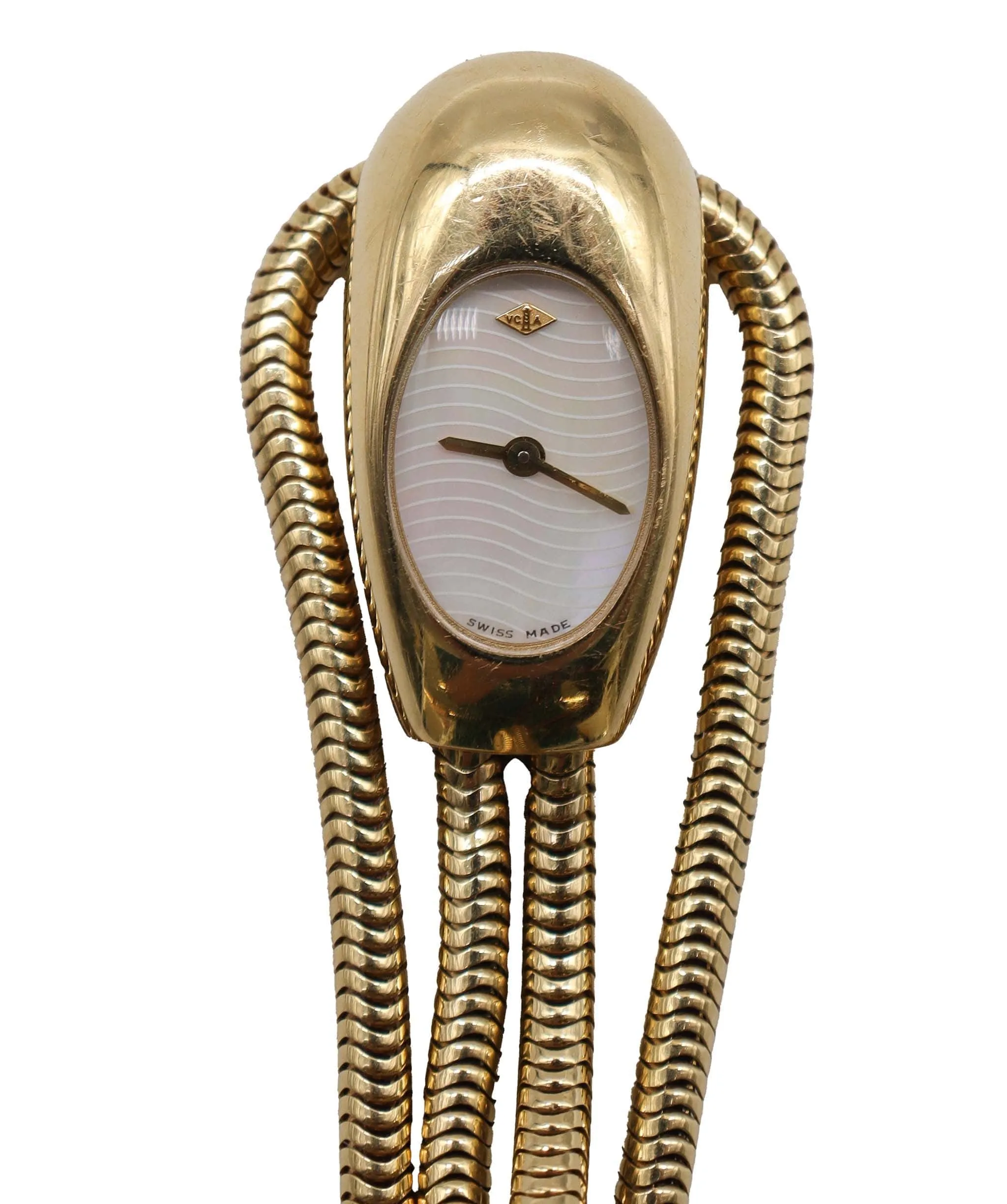 RARE VCA CADENAS 18K YELLOW GOLD DIAMOND WATCH WF05 DXBS2510
