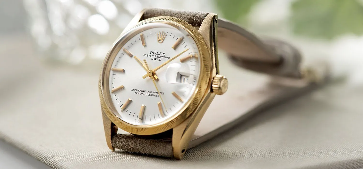 Rolex Date 1513 Yellow Gold Rare Bezel