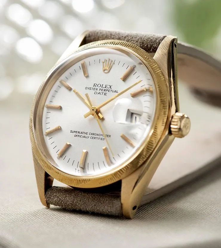Rolex Date 1513 Yellow Gold Rare Bezel