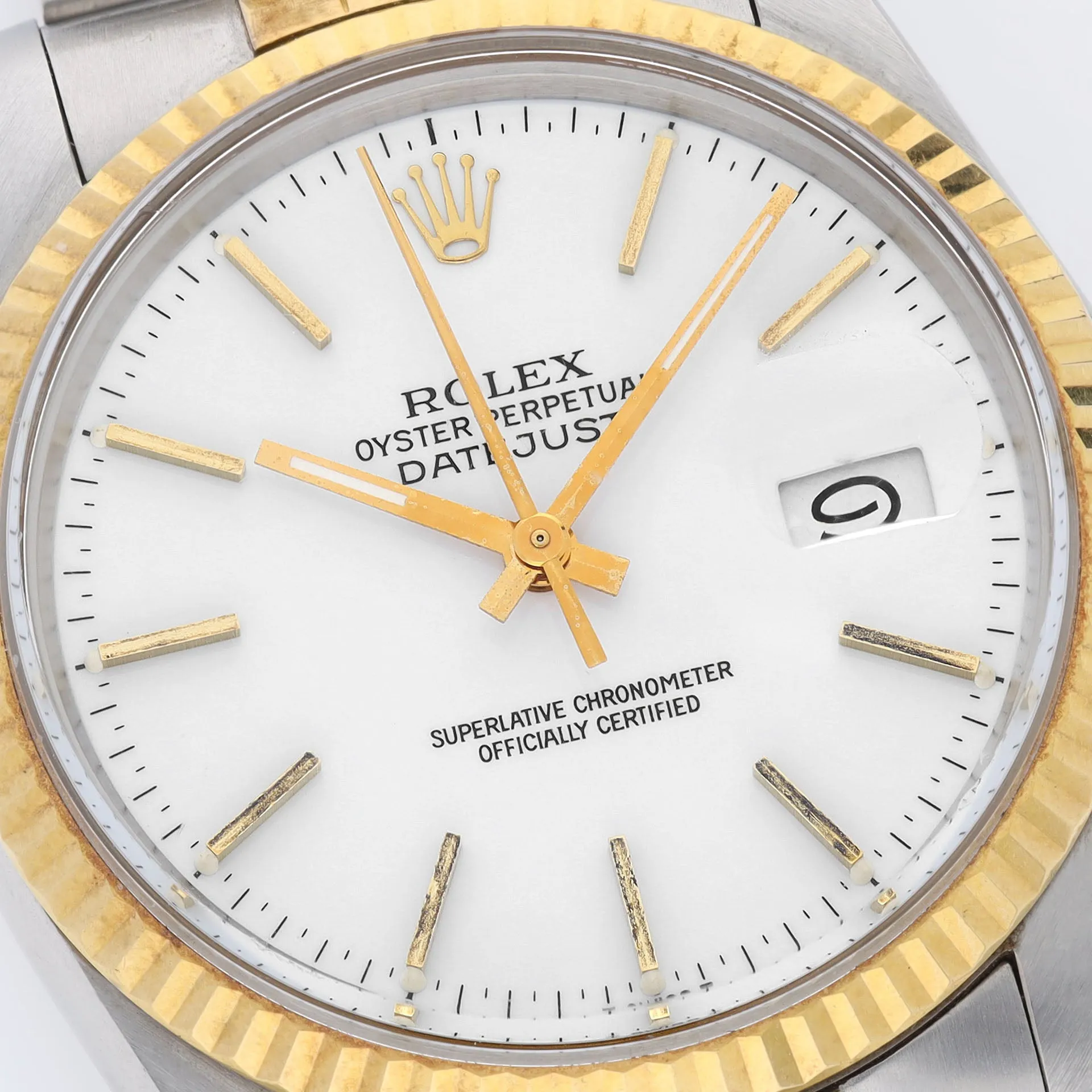 Rolex Datejust 16013 Steel and Gold with Porcelain Dial