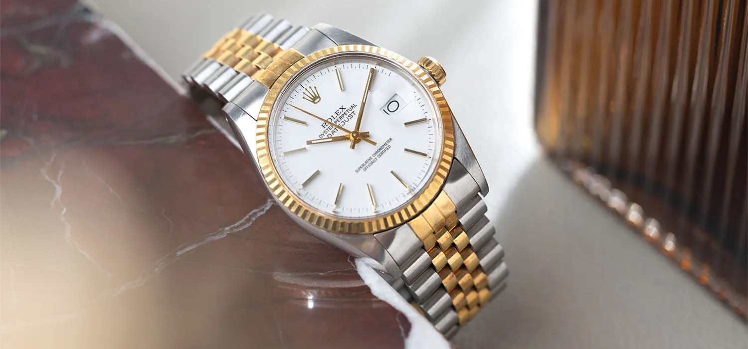 Rolex Datejust 16013 Steel and Gold with Porcelain Dial