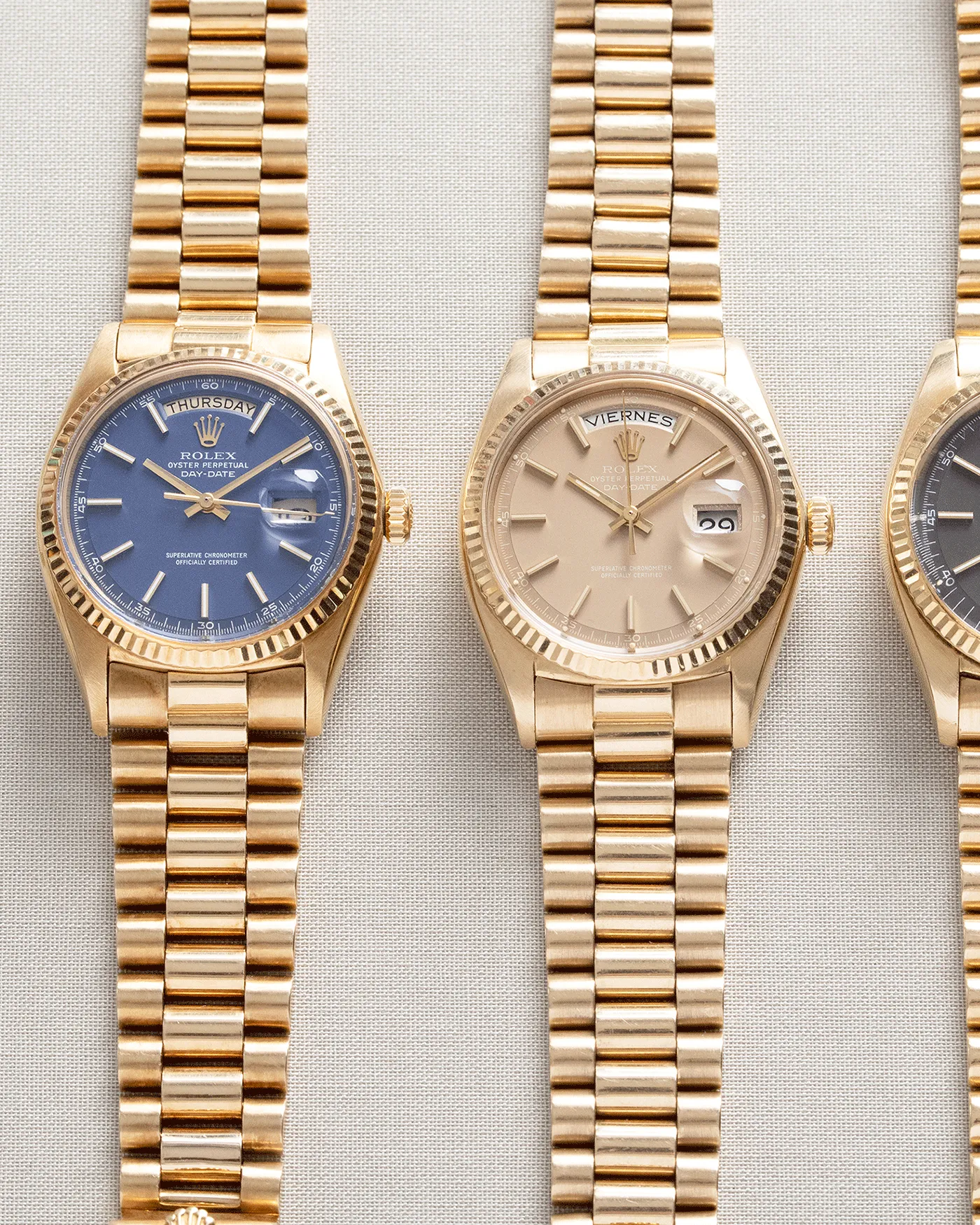 Rolex Day Date 1803 Matte Blue Non-Lume Dial