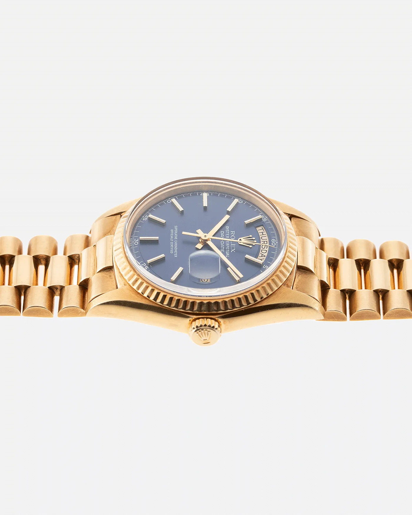 Rolex Day Date 1803 Matte Blue Non-Lume Dial