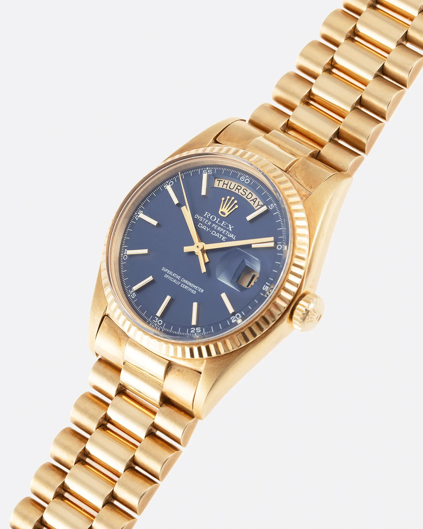Rolex Day Date 1803 Matte Blue Non-Lume Dial