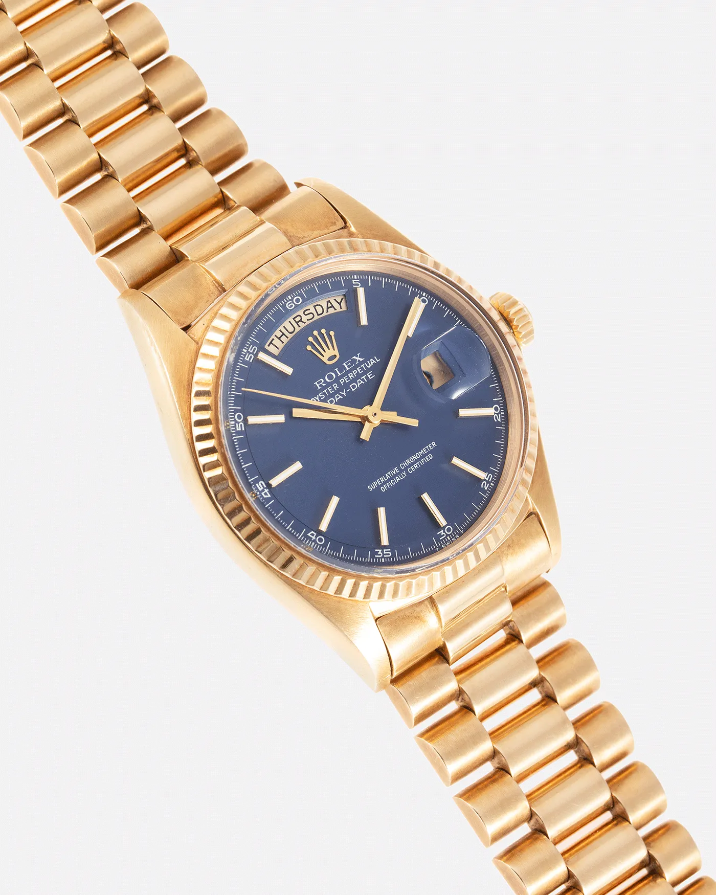 Rolex Day Date 1803 Matte Blue Non-Lume Dial