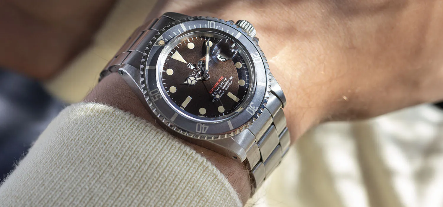 Rolex Red Submariner Date 1680 Tropical Mk 2 Dial Box and Papers