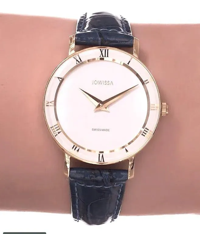 Roma Swiss Ladies Watch Gold White Blue Color J2.281.M