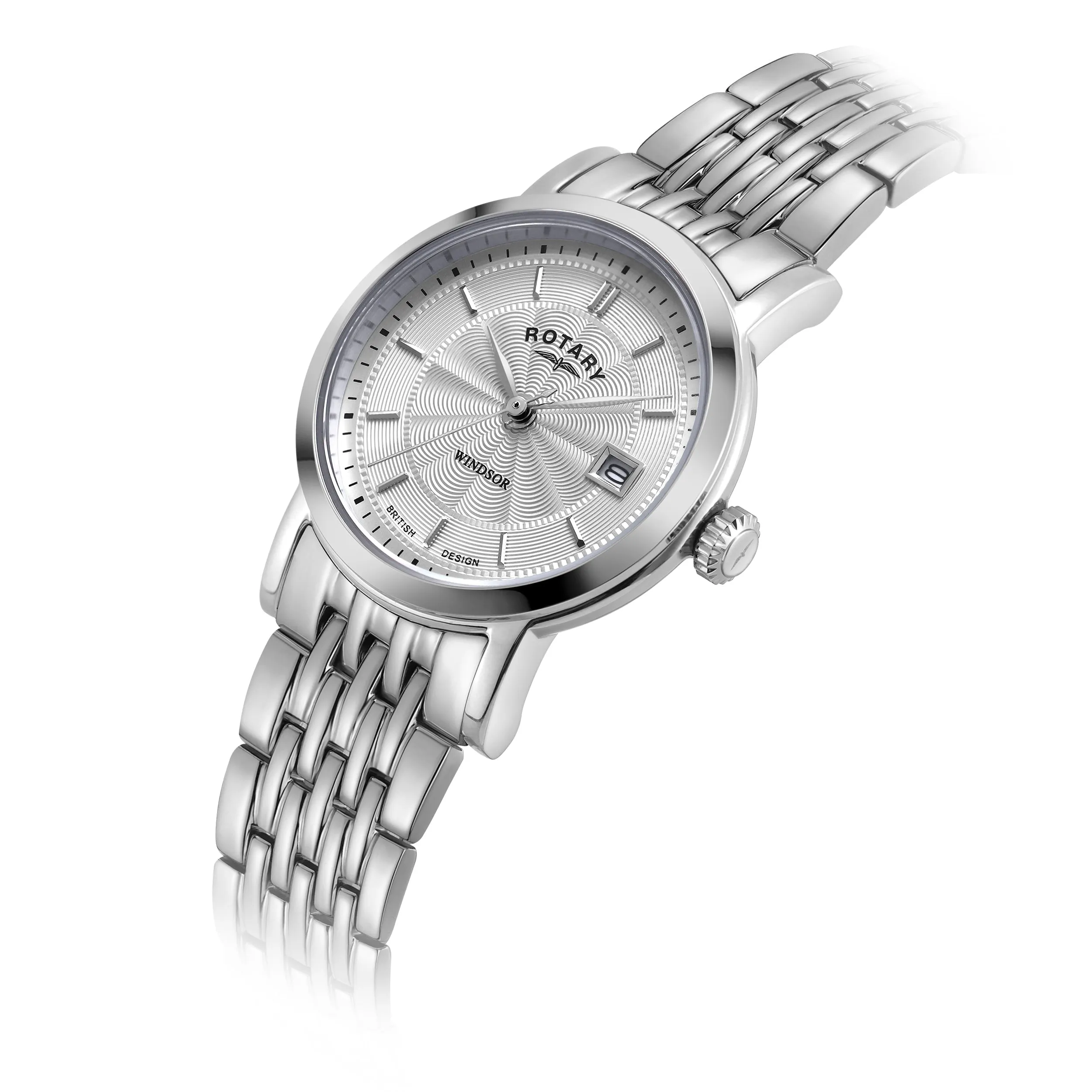 Rotary Windsor Ladies Silver Watch LB05420/02