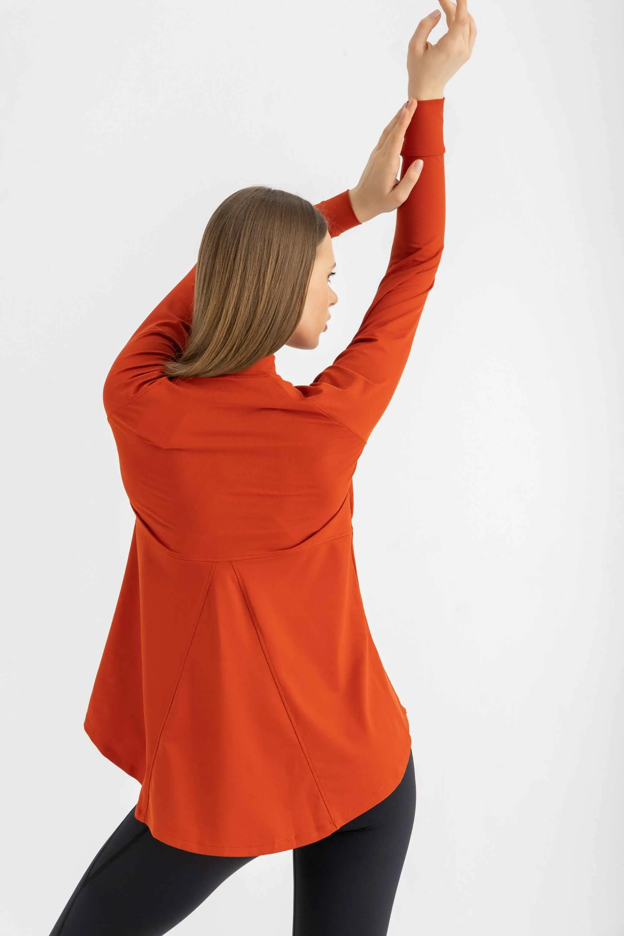 Ruffle Top - Earth Red