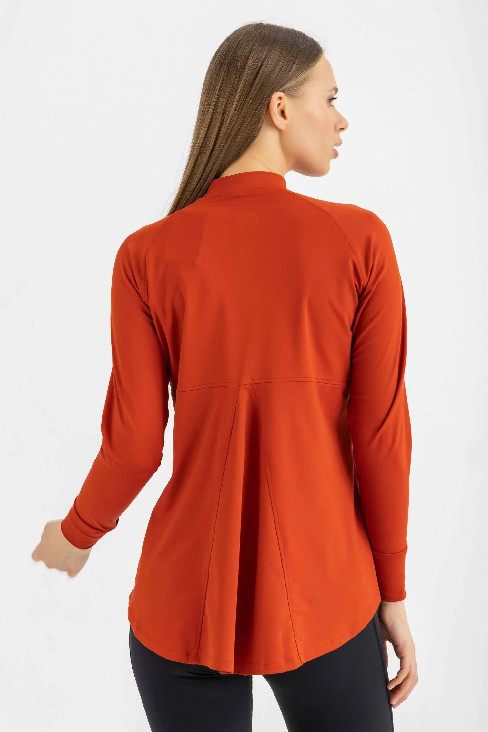 Ruffle Top - Earth Red