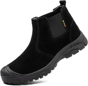 Safety Shoes for Men Steel Toe Cap Trainers Womens Lightweight Work Boots Breathable Sneakers (Color : Black, Size : 8 US)
