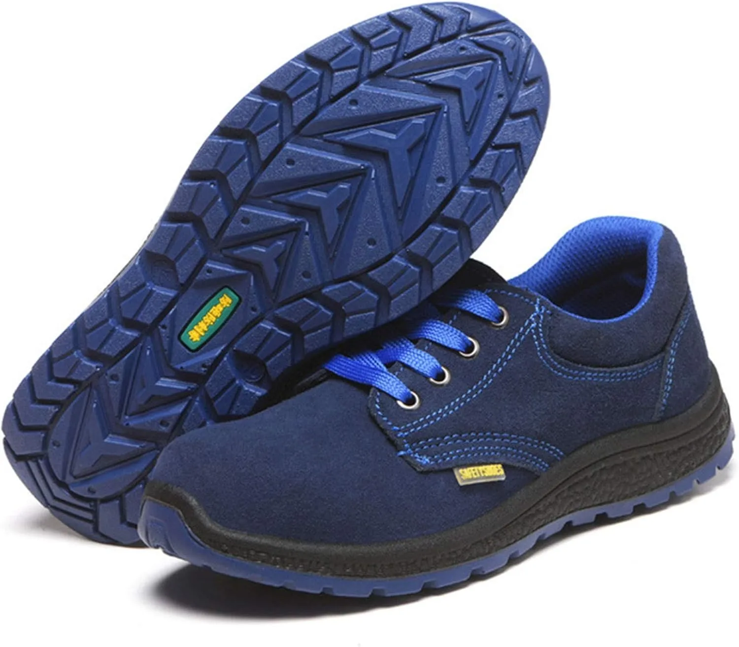 Safety Shoes Mens Work Trainers Ladies Running Construction Boots Women Steel Toe Cap (Color : Blue, Size : 9 US)