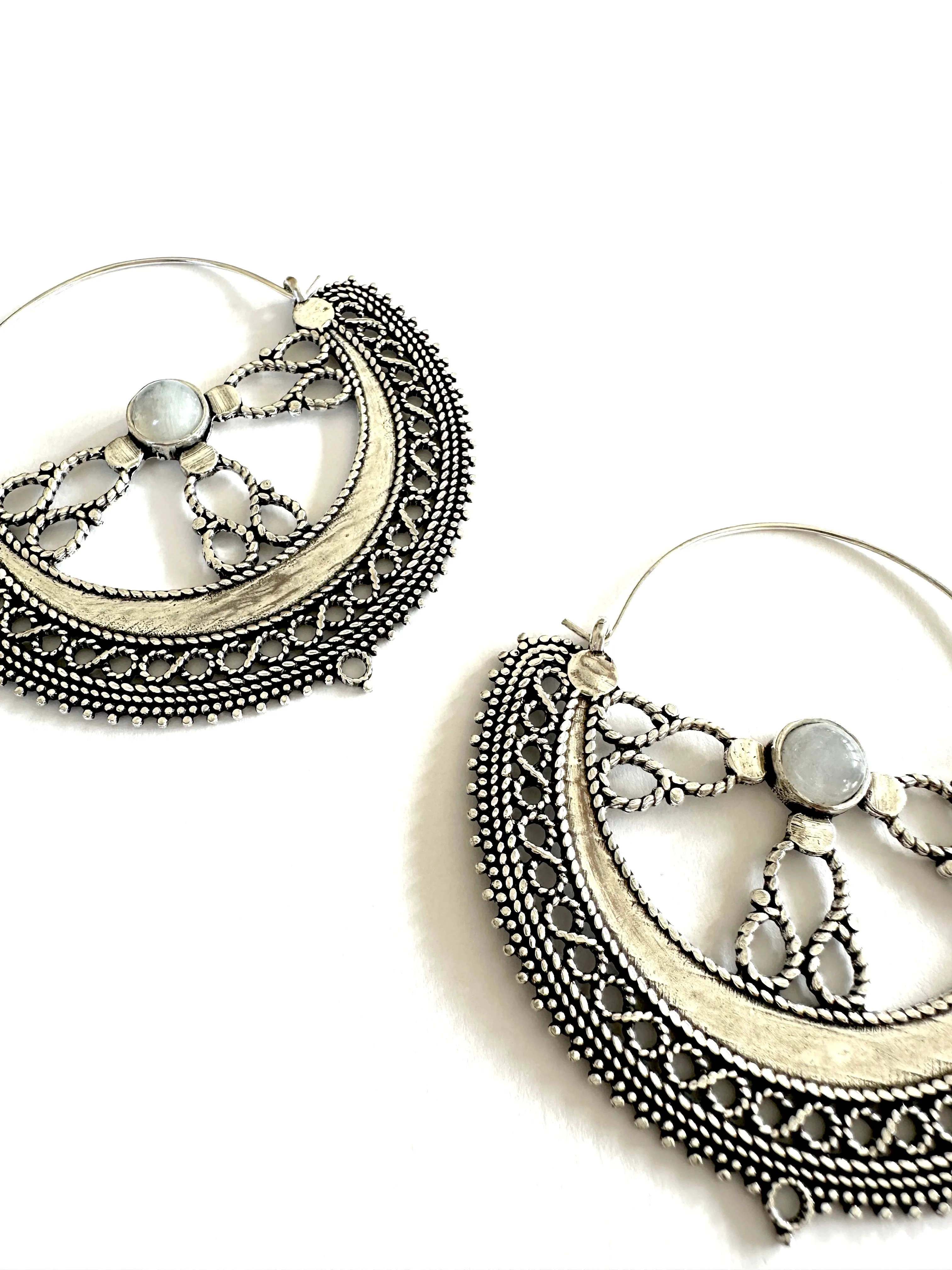 Sati Moonstone Silver Earring