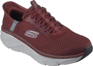 Skechers - Mens D'Lux Walker 2.0 - Taurrel Slip On Shoes, Color Burgundy, Size: 7.5 XW US