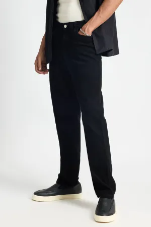 Sleek Black Men's Carrot Fit Jeans