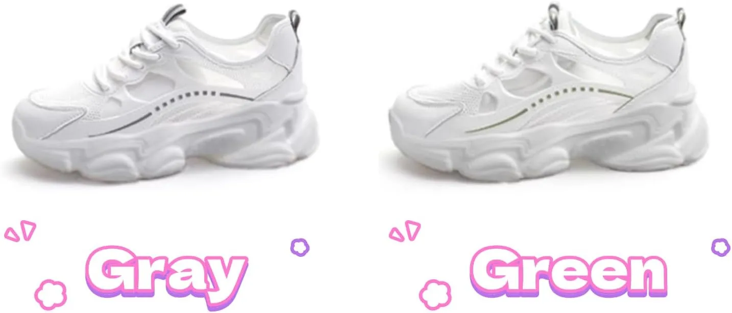 Spring Summer Women's Y2K Leather Breathable Mesh White Dad Chunky Sneakers Trendy Hollow | Flat Platform Casual Shoes