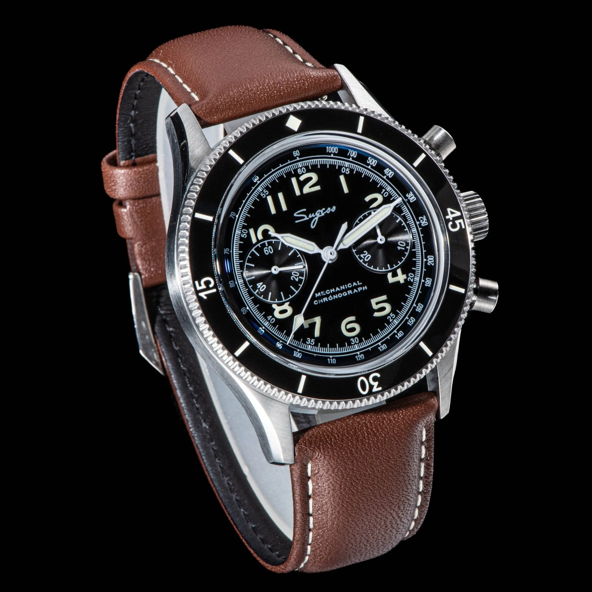 Sugess S423 Pilot Chronograph - Sea-Gull ST19 Movement