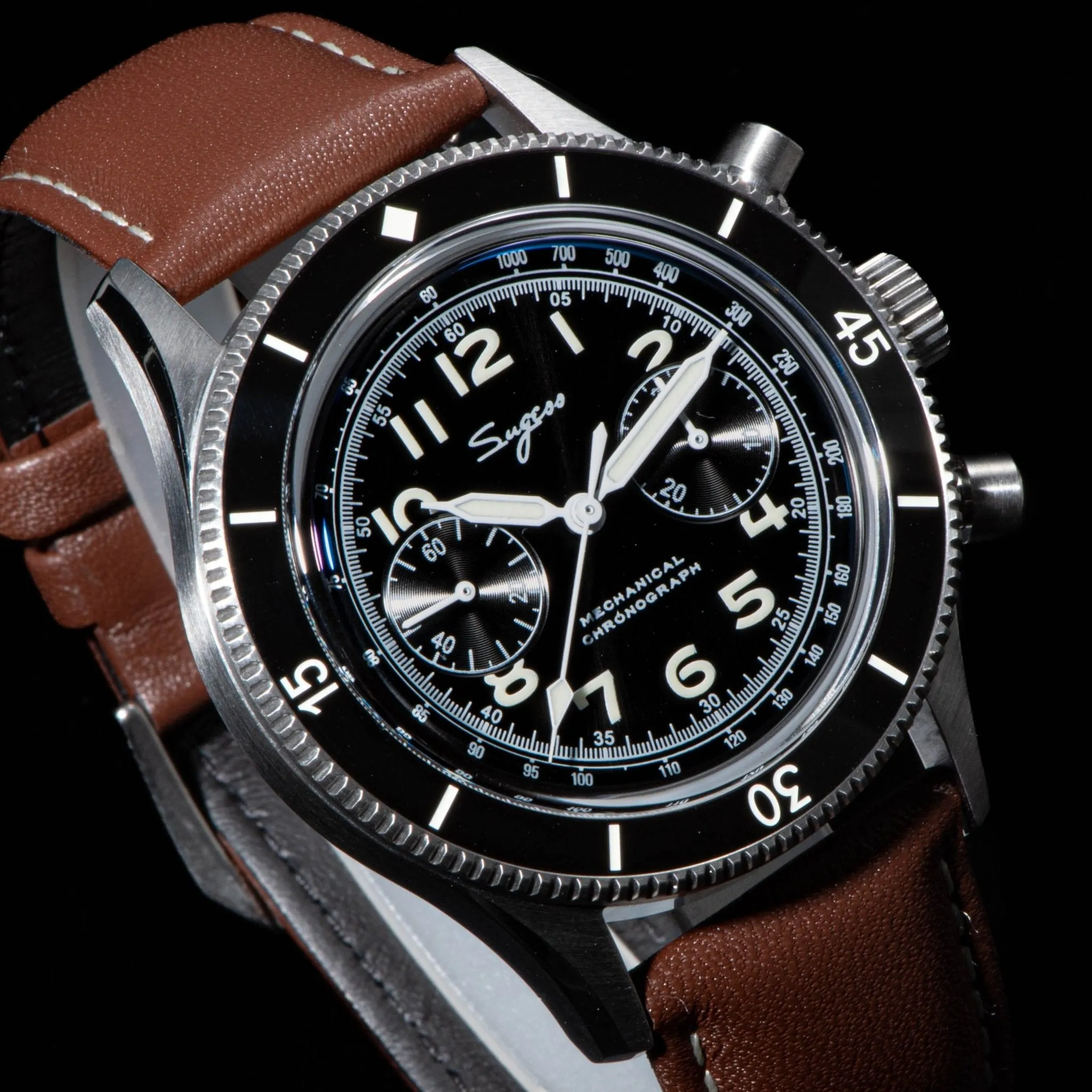 Sugess S423 Pilot Chronograph - Sea-Gull ST19 Movement
