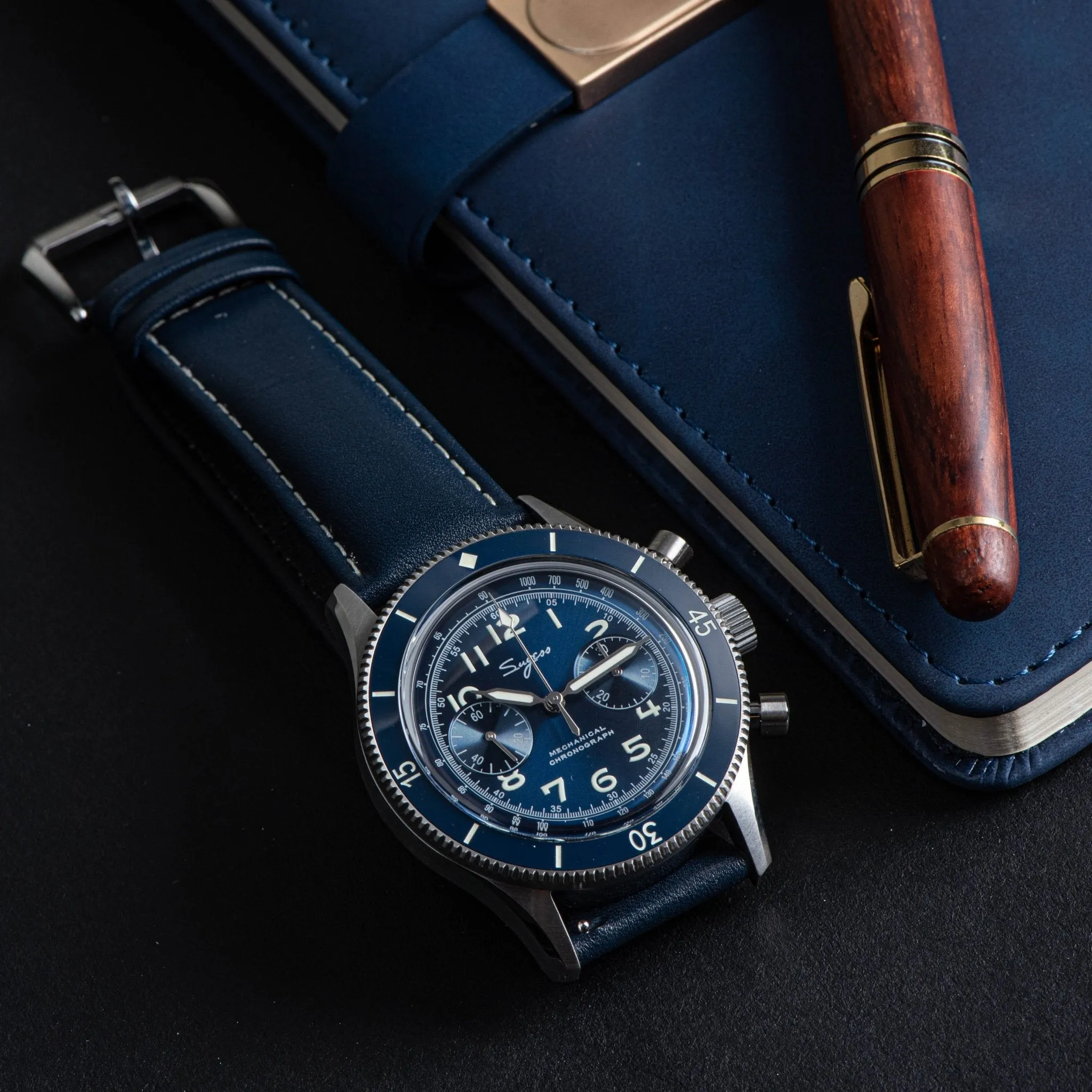 Sugess S423 Pilot Chronograph - Sea-Gull ST19 Movement