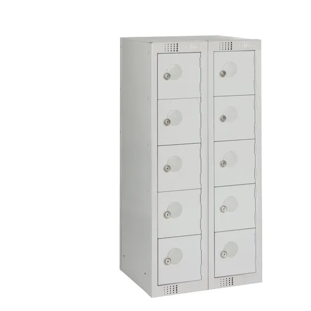 Ten Door Personal Effects Locker Grey Camlock - HR526