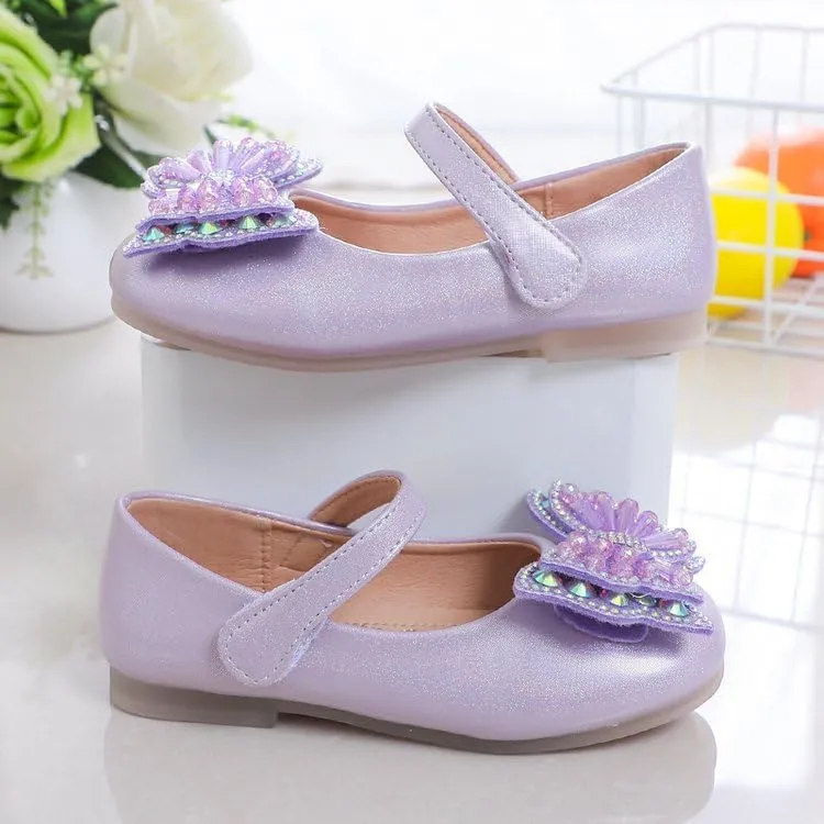 Toddler Girls Dress Shoes Little Girls Bowknot Mary Jane Flats Party Wedding Ballerina Shoes