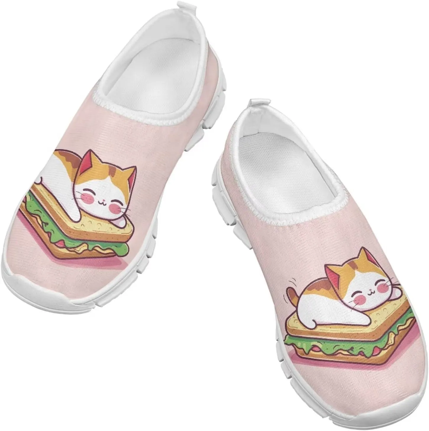 Toddler Girls Slip On Sneakers Little Girls Tennis Running Shoes Casual Walking Shoes