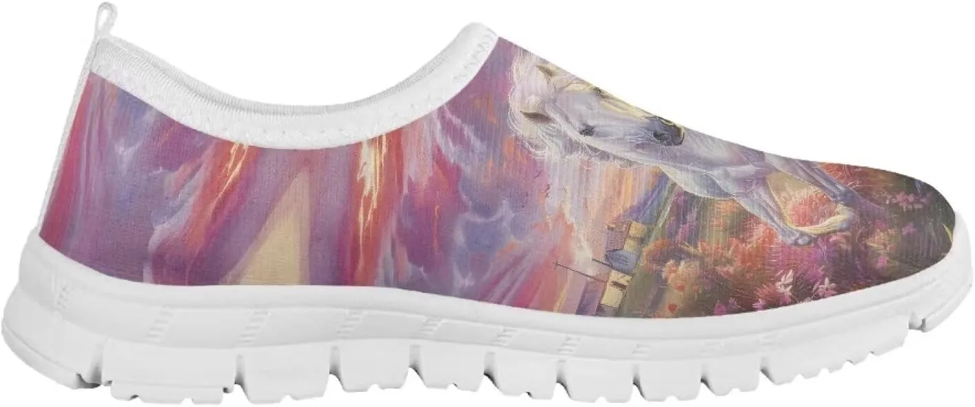 Toddler Girls Slip On Sneakers Little Girls Tennis Running Shoes Casual Walking Shoes