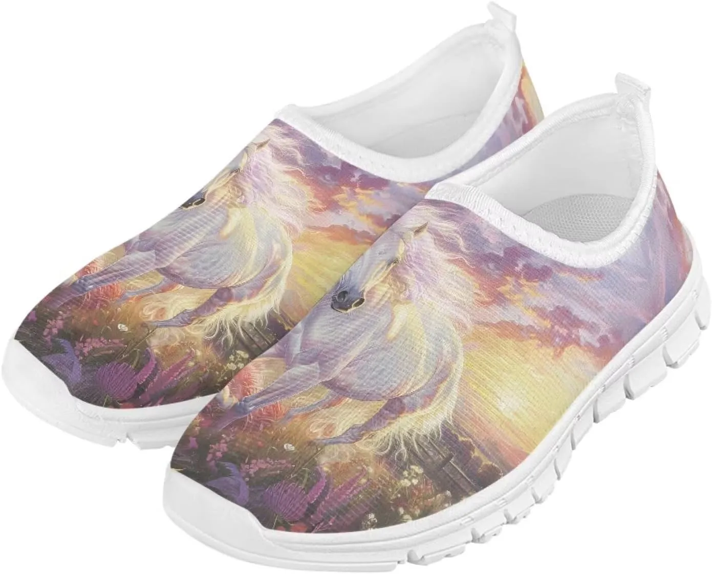 Toddler Girls Slip On Sneakers Little Girls Tennis Running Shoes Casual Walking Shoes