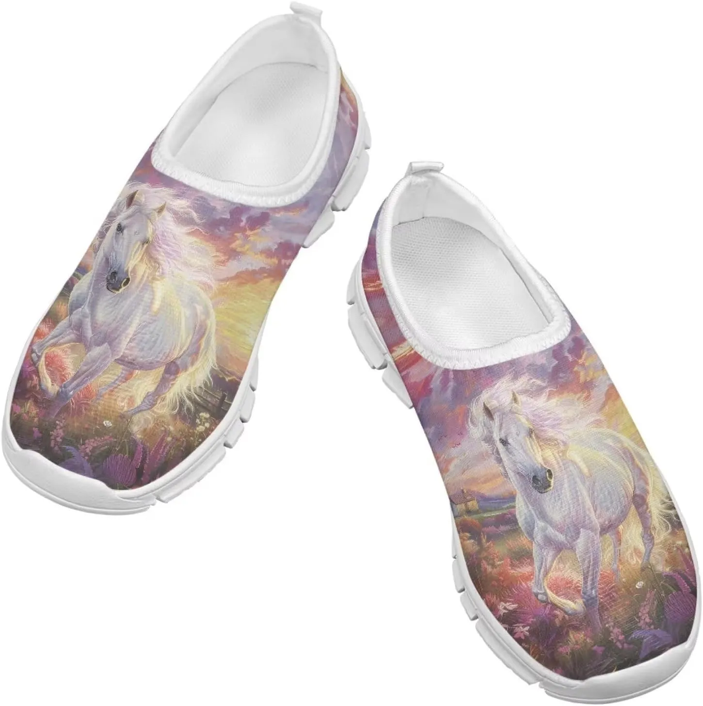 Toddler Girls Slip On Sneakers Little Girls Tennis Running Shoes Casual Walking Shoes