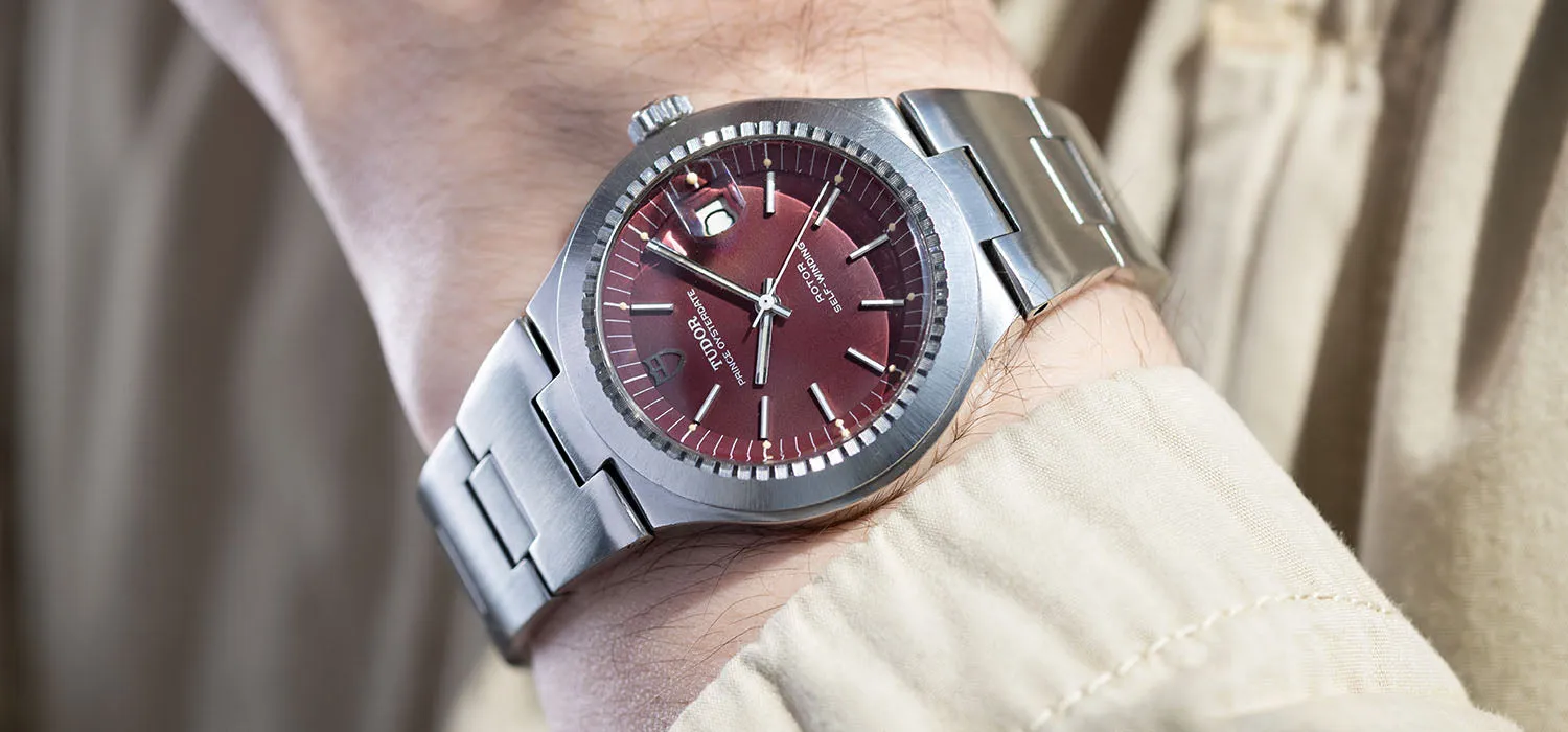 Tudor Prince Oysterdate 9121/0 Burgundy Dial with Papers