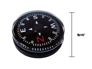 Type-III 12pc Liquid Filled 20mm Compasses for Emergency Survival Kits and Paracord Bracelets