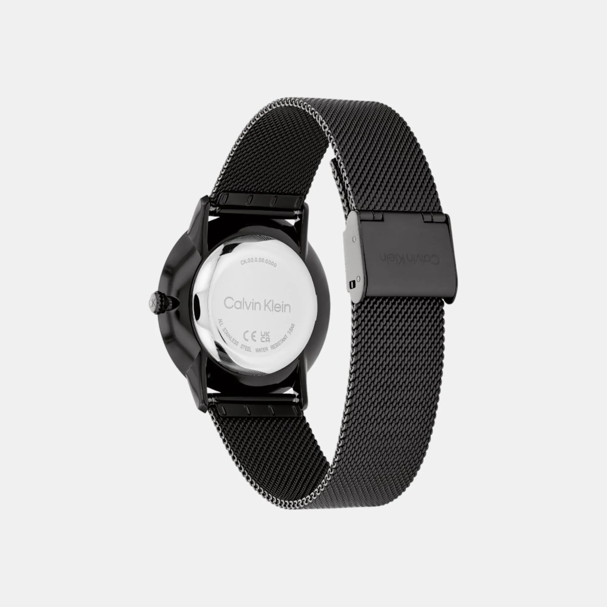 Unisex Quartz Analog Black Dial Mesh Watch 25300002