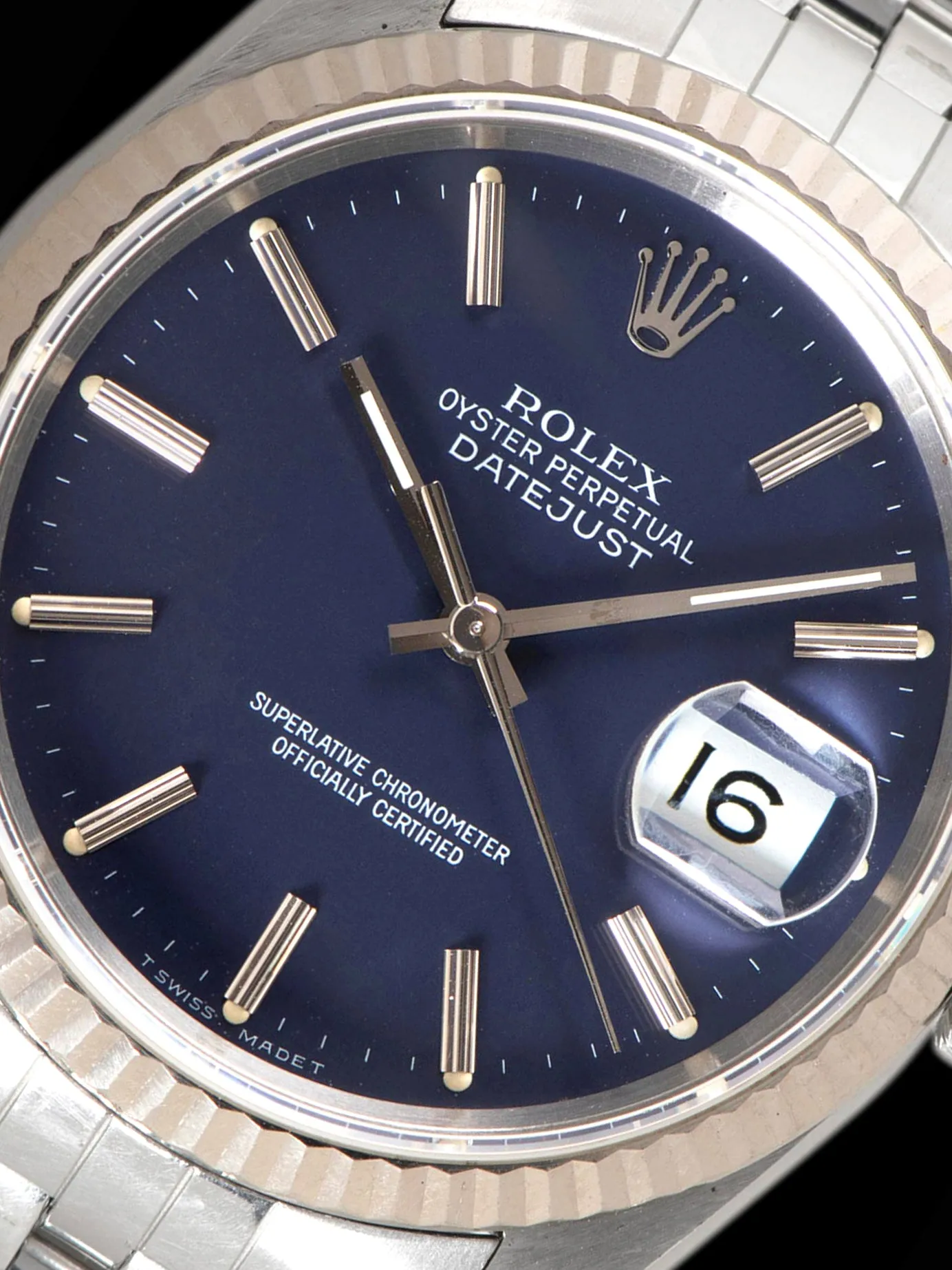 *Unpolished* 1991 Rolex Datejust (Ref. 16234) Satin Blue Dial