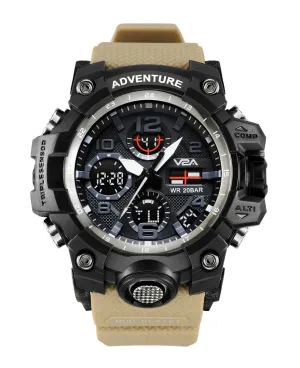 V2A Military Khakhi Chronograph Analogue And Digital Sports Watch For Men and Boys